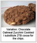 Chocolate Zucchini Oatmeal Cookies